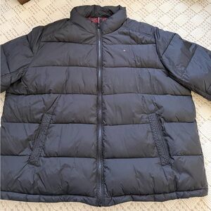 Men's Black Puffer Jacket Tommy Hilfiger 3XL, worn once